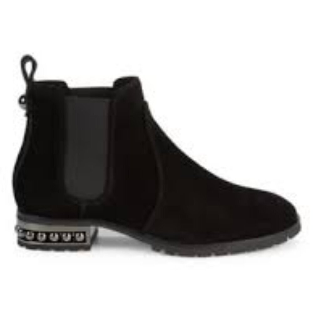 KARL LAGERFELD PARIS | Saxe Ball Stud Suede Chelsea Boots Size 6.5